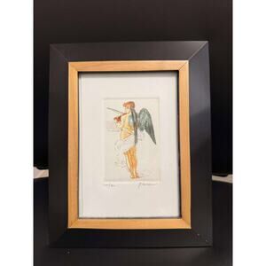 ANDREA RICCERI Original Etching "Rest on Flight into Egypt" Signed 20/30